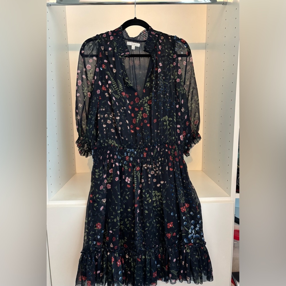 Joie Multicolor Botanical Metallic Dress - Excellent Condition